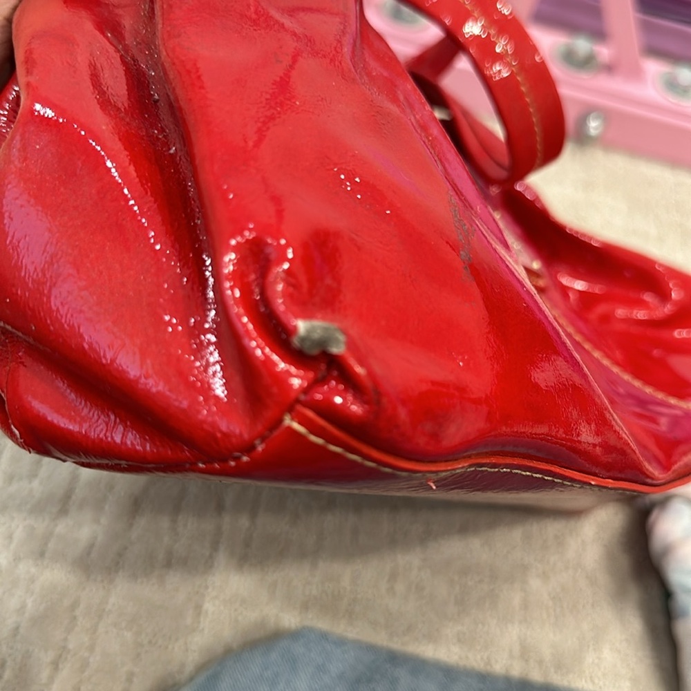 Dooney & Bourke Red Patent Leather Shoulder Bag - Picture 5 of 7